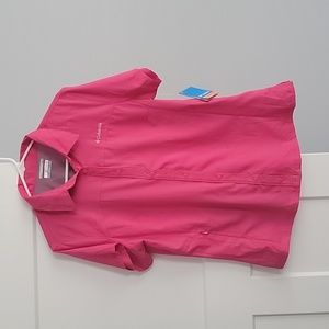 Ladies Pink Columbia S/S Shirt